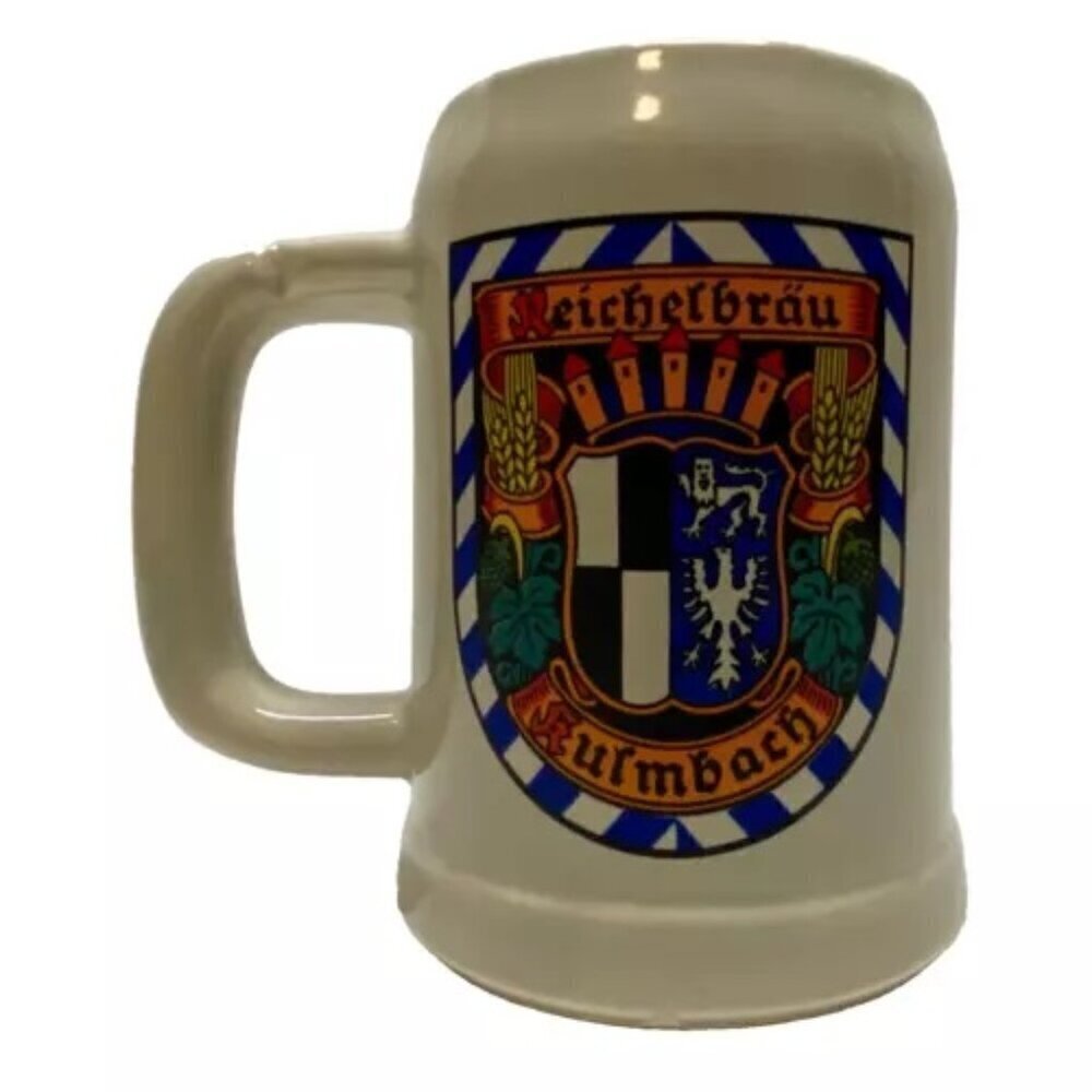 McCoy Reichelbrau Kulmbach Germany Beer Stein Mug 5” Tankard #6395 USA Mint‎